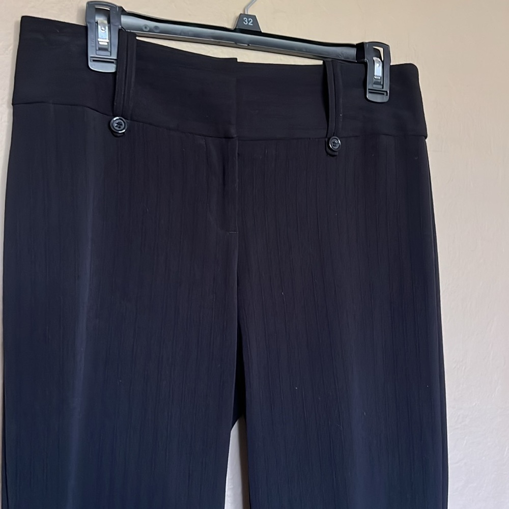 INC black wide leg pants wide waistband with belt loops size 4